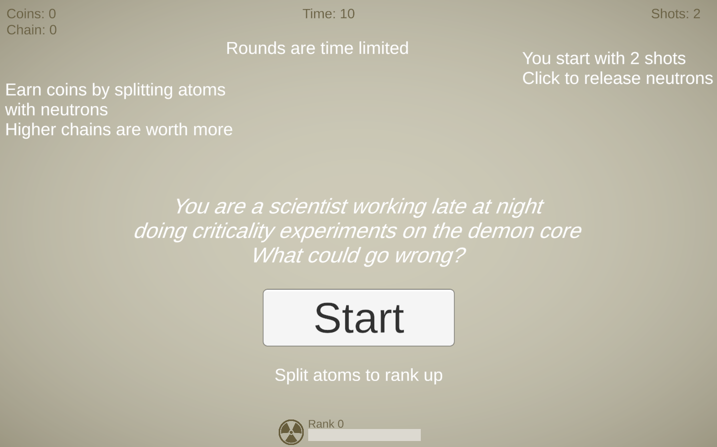 Criticality Experiment screenshot 3