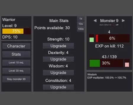 Idle classes screenshot
