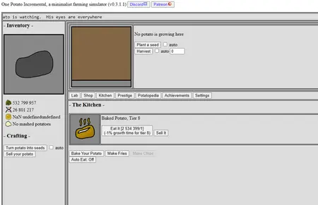 One Potato Incremental screenshot