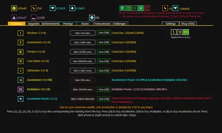 Synergism screenshot